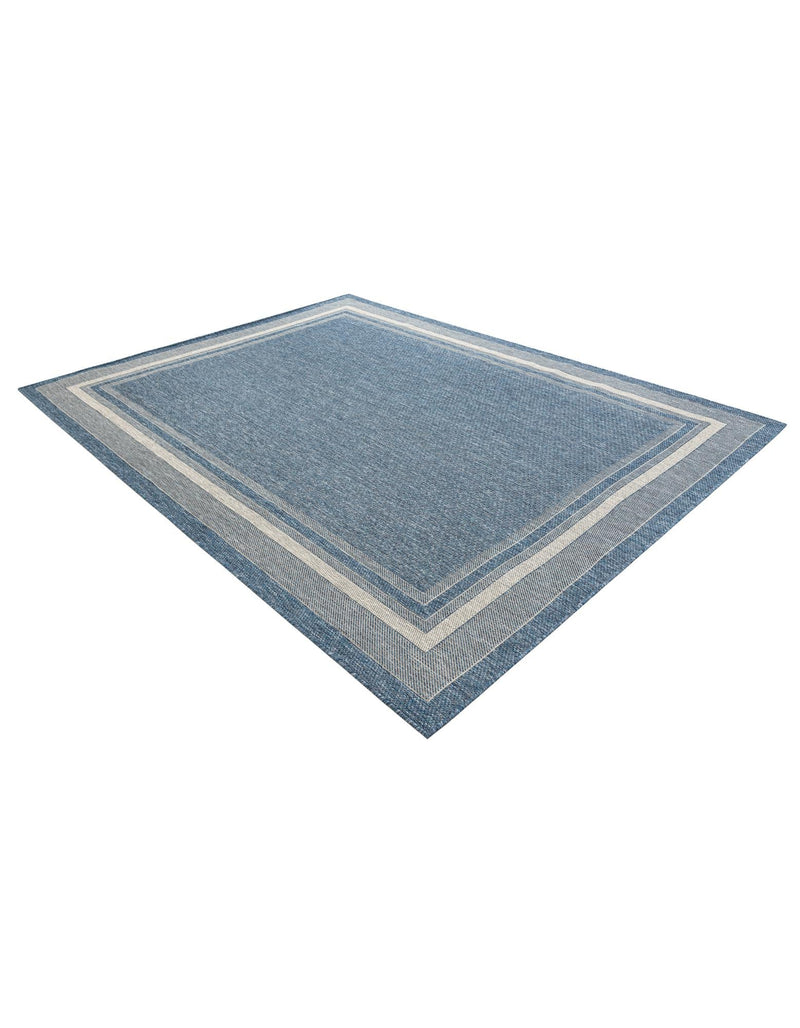 Terrace Fringe Collection Area Rug - Veranda (Blue) Rectangle Blue  lifestyle 4