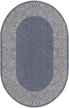 Terrace Fringe Collection Area Rug -  Lanai Oval Blue  lifestyle 96