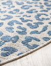 Savannah Escape Collection Area Rug -  Amazon (Blue) Oval Blue  lifestyle 20