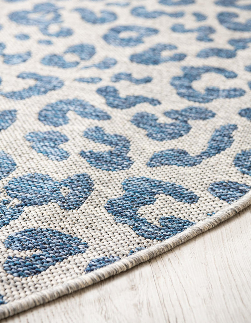 Savannah Escape Collection Area Rug -  Amazon (Blue) Oval Blue  lifestyle 20