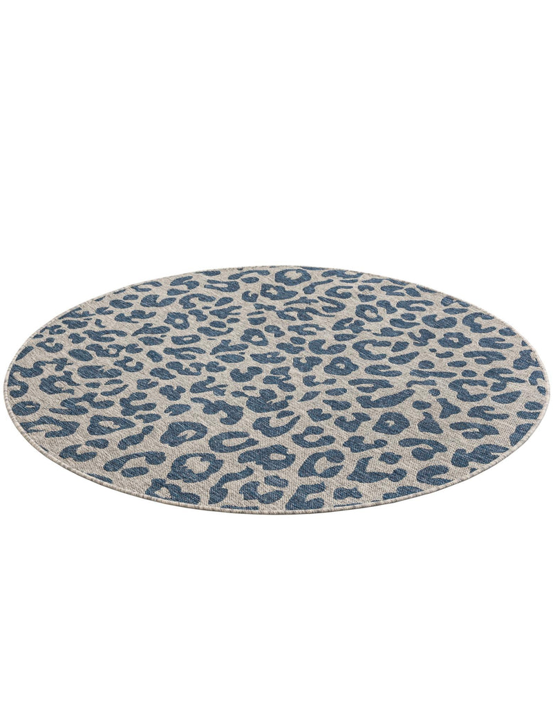Savannah Escape Collection Area Rug -  Amazon (Blue) Round Blue  lifestyle 22