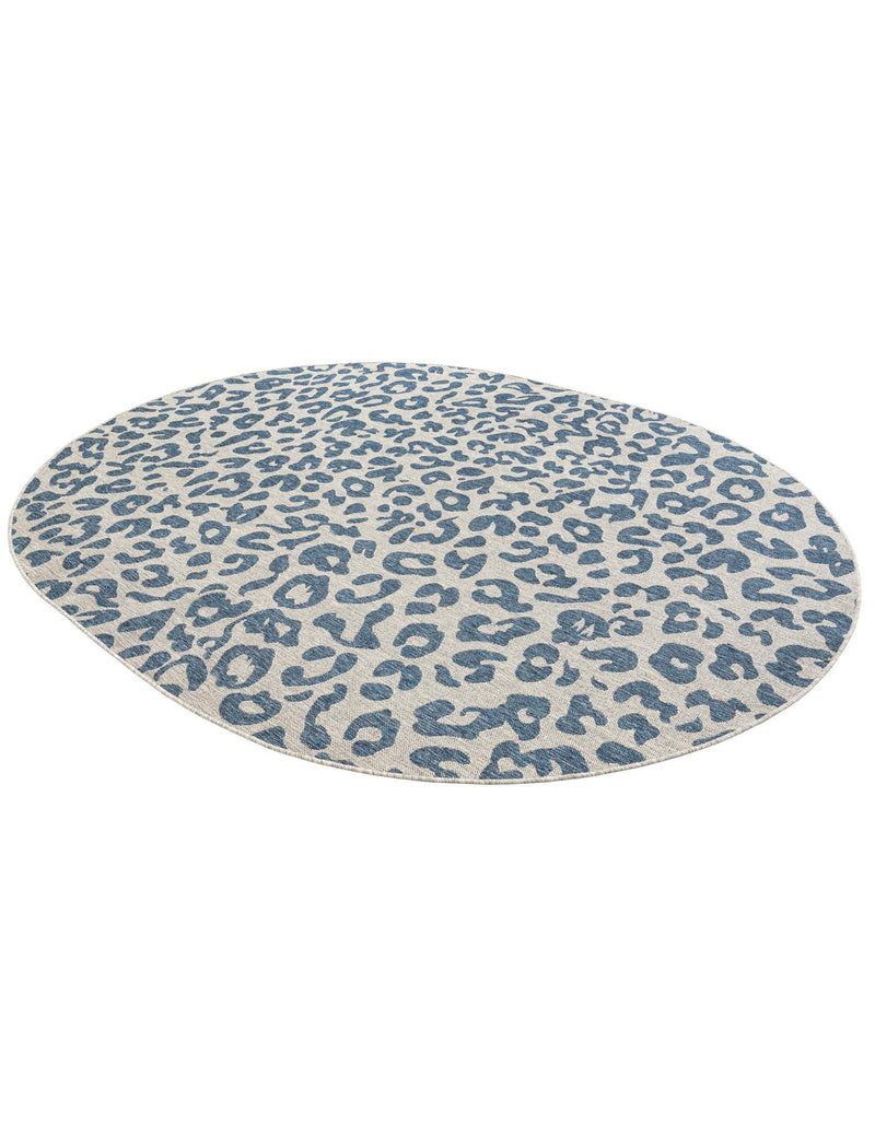 Savannah Escape Collection Area Rug -  Amazon (Blue) Oval Blue  lifestyle 24