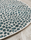 Urban Oasis Rugs Collection Area Rug -  Terrace (Teal) Round Teal  lifestyle 20