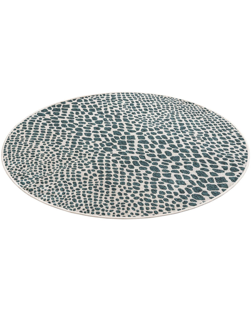 Urban Oasis Rugs Collection Area Rug -  Terrace (Teal) Round Teal  lifestyle 23