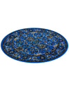 Isfahan Elegance Collection Area Rug - Naghsh-e Jahan (Dark Blue) Round Dark Blue  lifestyle 35
