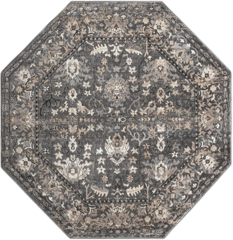 Cascade Range Collection Area Rug -  Shasta (Gray) Octagon Gray  lifestyle 26