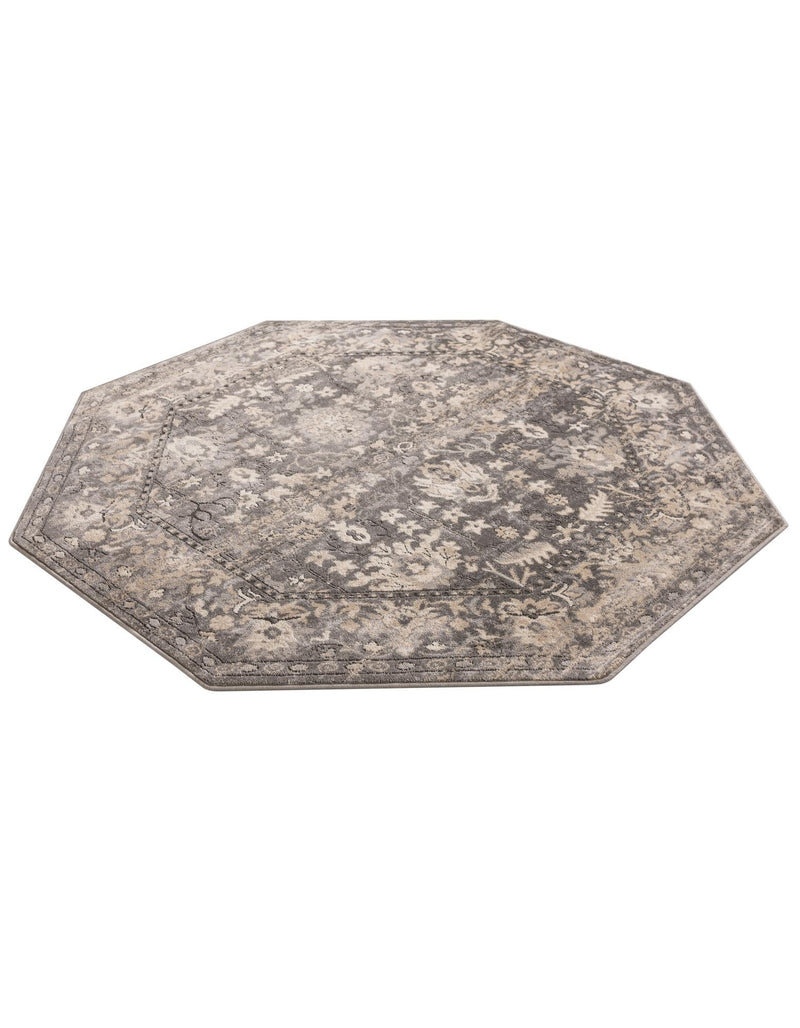 Cascade Range Collection Area Rug -  Shasta (Gray) Octagon Gray  lifestyle 30