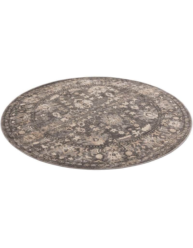 Cascade Range Collection Area Rug -  Shasta (Gray) Round Gray  lifestyle 31