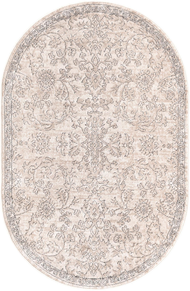 Cascade Range Collection Area Rug -  Helena Oval Ivory  lifestyle 72