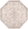 Cascade Range Collection Area Rug -  Helena Octagon Ivory  lifestyle 71