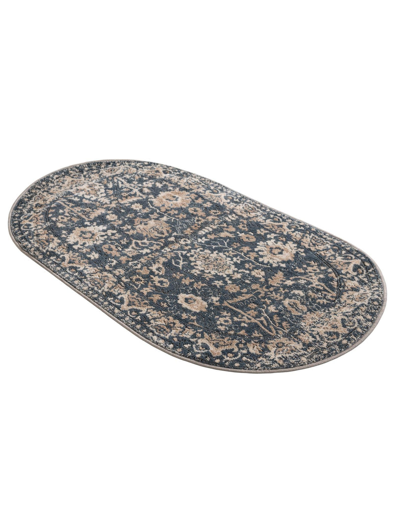 Cascade Range Collection Area Rug -  Shasta (Blue) Oval Blue  lifestyle 38