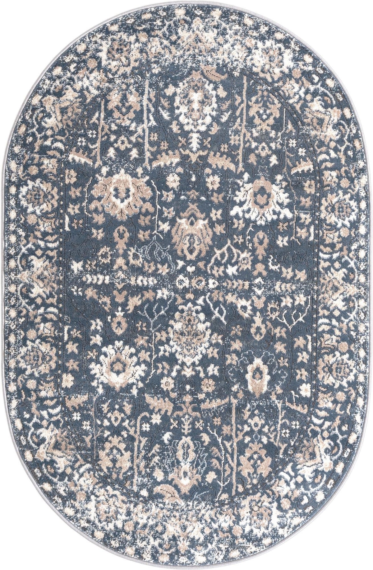 Cascade Range Collection Area Rug -  Shasta (Blue) Oval Blue  lifestyle 28