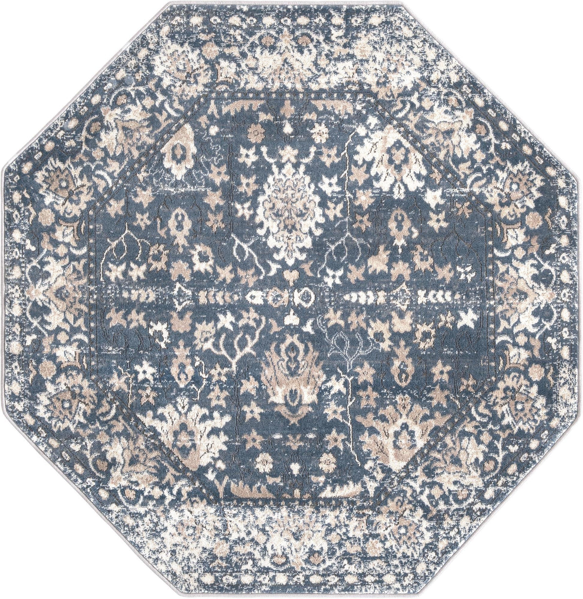Cascade Range Collection Area Rug -  Shasta (Blue) Octagon Blue  lifestyle 27