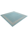 Terrace Fringe Collection Area Rug - Veranda (Aquamarine) Square Aquamarine  lifestyle 34