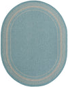 Terrace Fringe Collection Area Rug - Veranda (Aquamarine) Oval Aquamarine  lifestyle 28