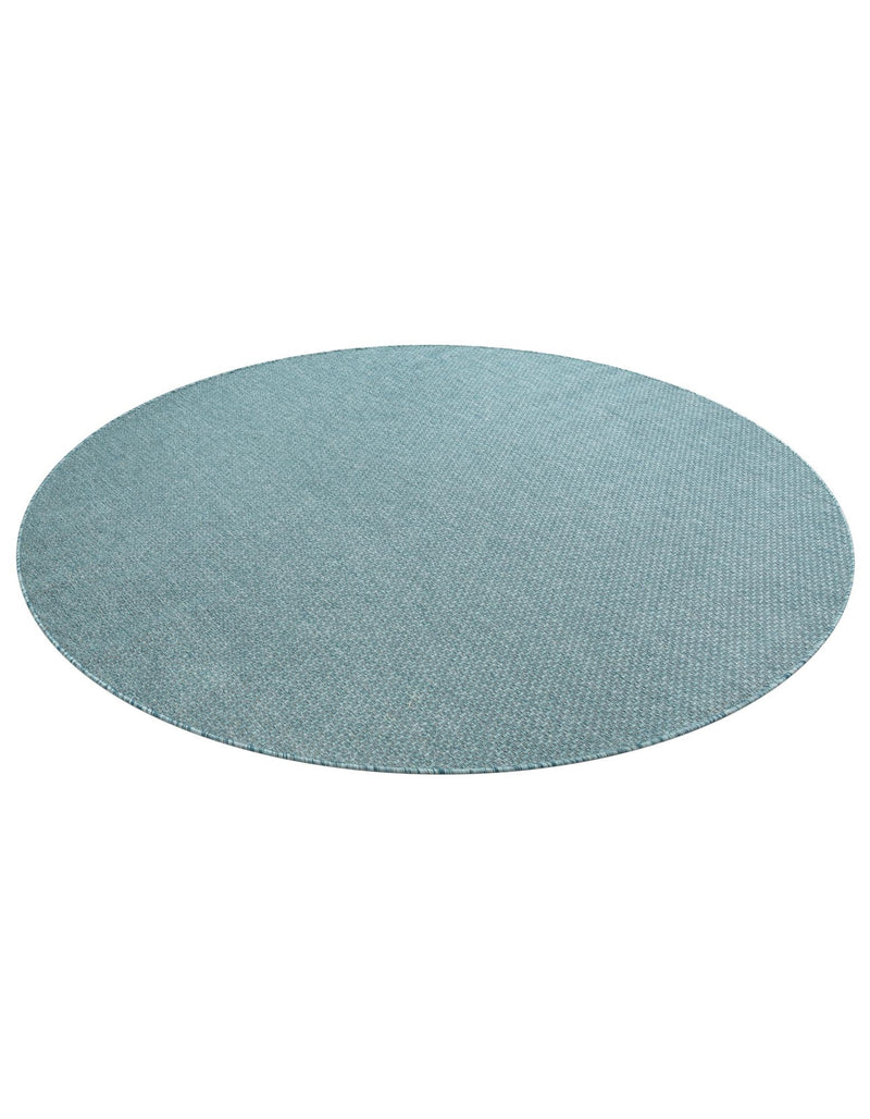 Seaside Serenity Collection Area Rug - Veranda (Aquamarine) Round Aquamarine  lifestyle 13