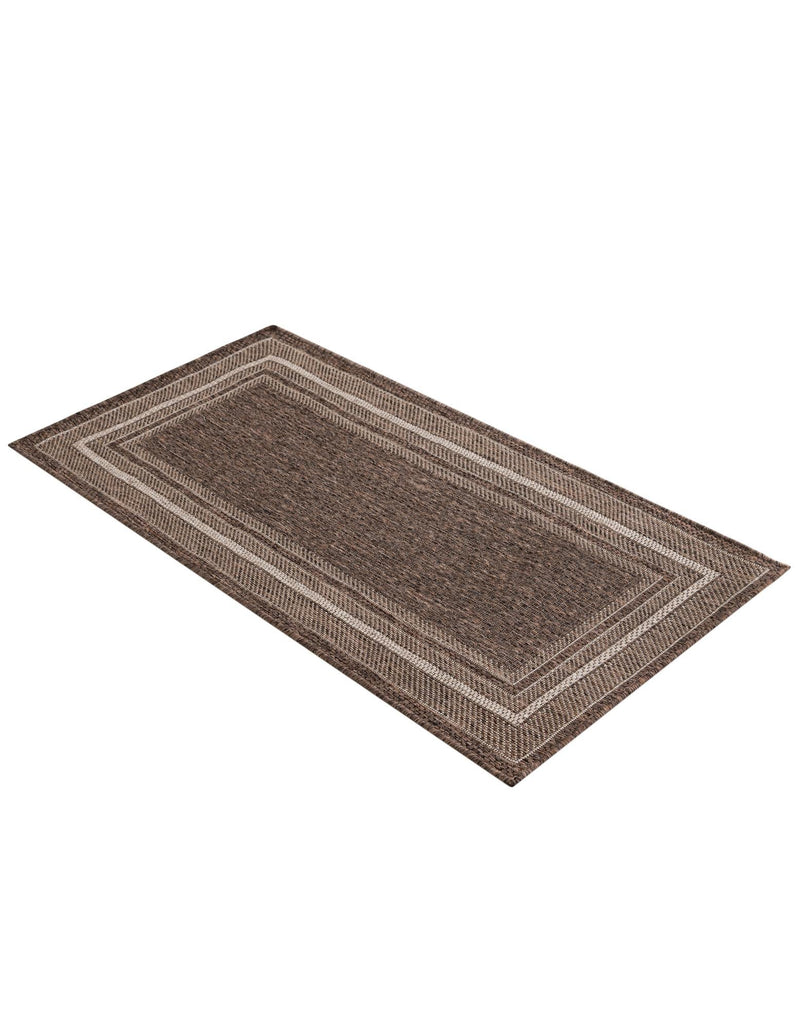 Terrace Fringe Collection Area Rug - Veranda (Brown) Runner Brown  lifestyle 48