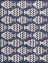 Seaside Haven Rugs Collection Area Rug -  Admiral Rectangle Navy Blue and Ivory  lifestyle 5