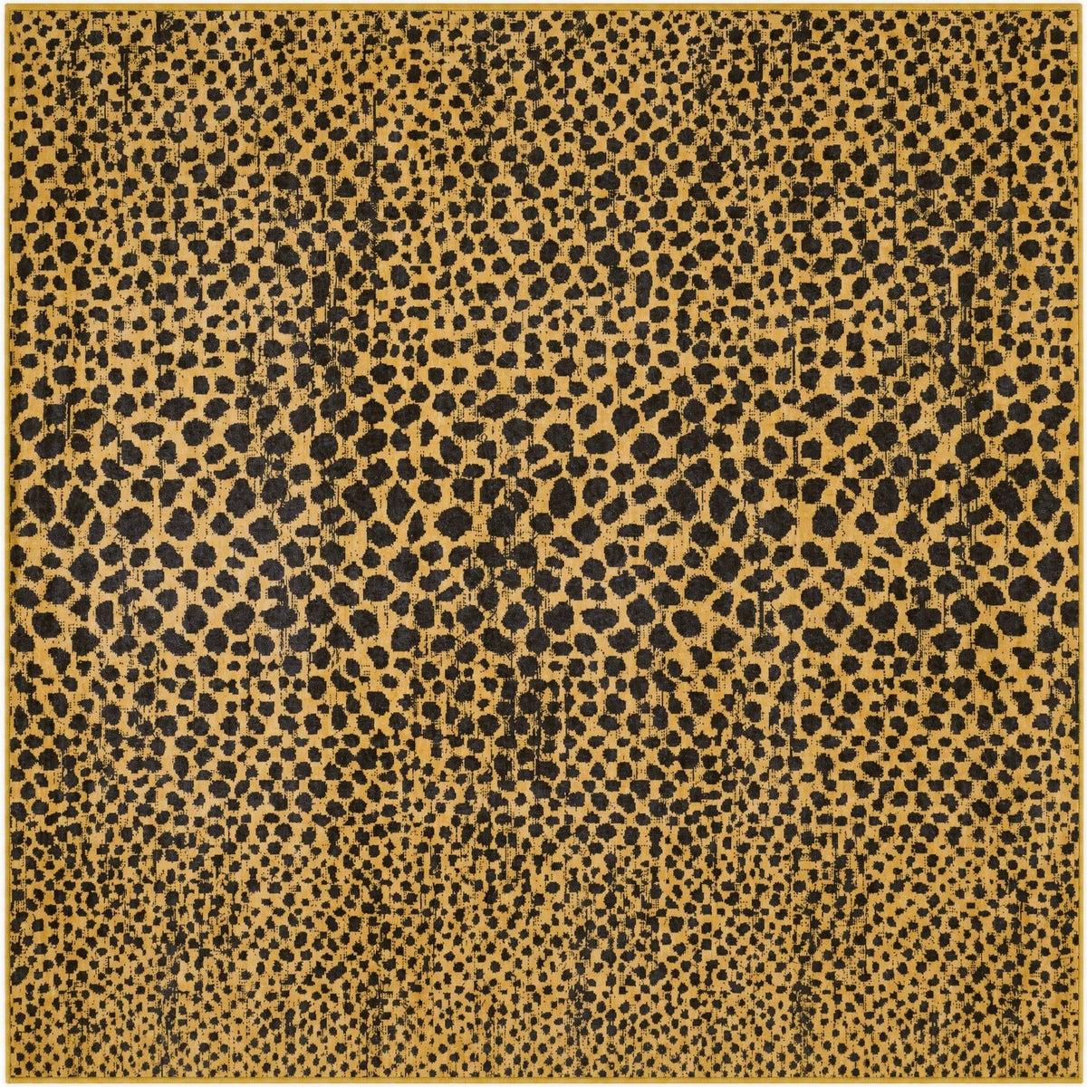 Aegean Elegance Washables Collection Area Rug -  Mykonos Square Black and Gold  lifestyle 92