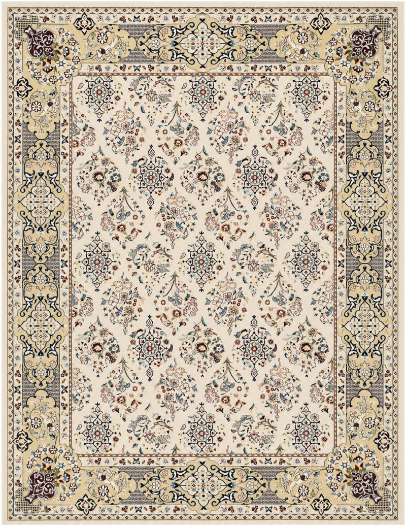 Persian Elegance Collection Area Rug -  Yazd Rectangle Beige and Ivory  lifestyle 8