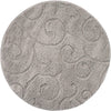 Botanical Bliss Shag Collection Area Rug - Blossomdale Round Light Gray  lifestyle 182