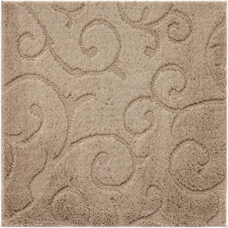 Botanical Bliss Shag Collection Area Rug - Blossomdale Square Beige  lifestyle 170