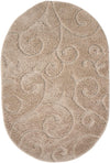 Botanical Bliss Shag Collection Area Rug - Blossomdale Oval Beige  lifestyle 167