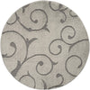 Botanical Bliss Shag Collection Area Rug - Blossomdale Round Light Gray and Gray  lifestyle 186