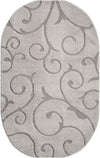 Botanical Bliss Shag Collection Area Rug - Blossomdale Oval Light Gray and Gray  lifestyle 185