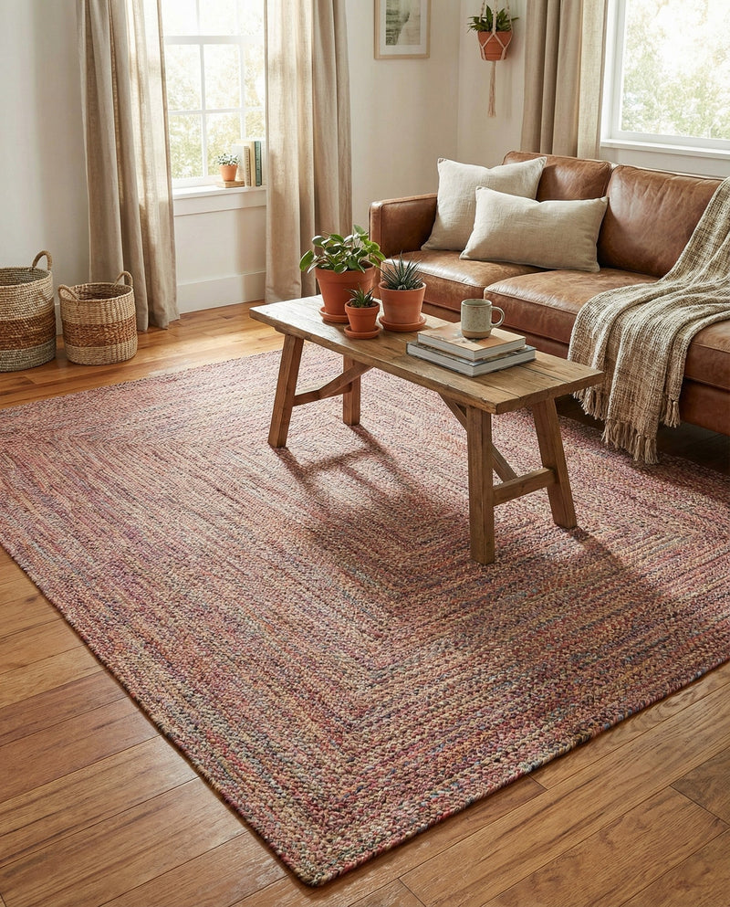 Sustainable Strands Indoor-Outdoor Oasis Collection Area Rug -  Sandbar (Multi) Rectangle Multi  lifestyle 15
