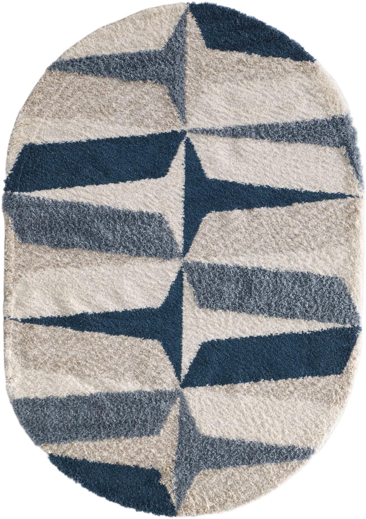 Cozy Cove Shag Collection Area Rug -  Tidewater Oval Blue  lifestyle 73