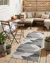 Urban Terrace Collection Area Rug -  Bronx Runner Black and White  lifestyle 39