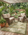 Seaside Blooms Collection Area Rug -  Verdant Rectangle Green  lifestyle 6