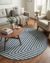 Urban Terrace Collection Area Rug -  Astoria (Blue) Round Blue  lifestyle 44