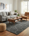 Trellis Mosaic Collection Area Rug - Arborville (Dark Gray) Square Dark Gray  lifestyle 44