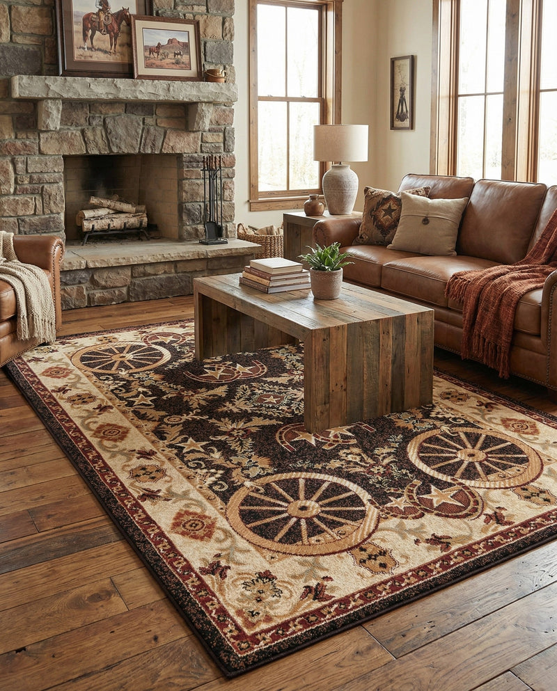 Frontier Trails Collection Area Rug -  Onyx Rectangle Black  lifestyle 41