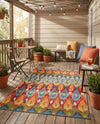 Urban Terrace Collection Area Rug -  Compass Rectangle Multi  lifestyle 21