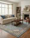 Patio Heritage Collection Area Rug -  Bower Rectangle Blue  lifestyle 33