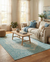 Dover Terrace Collection Area Rug - Marina (Aqua) Rectangle Aqua  lifestyle 17