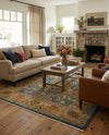 Persian Elegance Collection Area Rug -  Khorramabad Rectangle Navy Blue  lifestyle 6