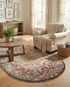 Savannah Soiree Collection Area Rug -  Everglade (Multi) Oval Multi  lifestyle 78