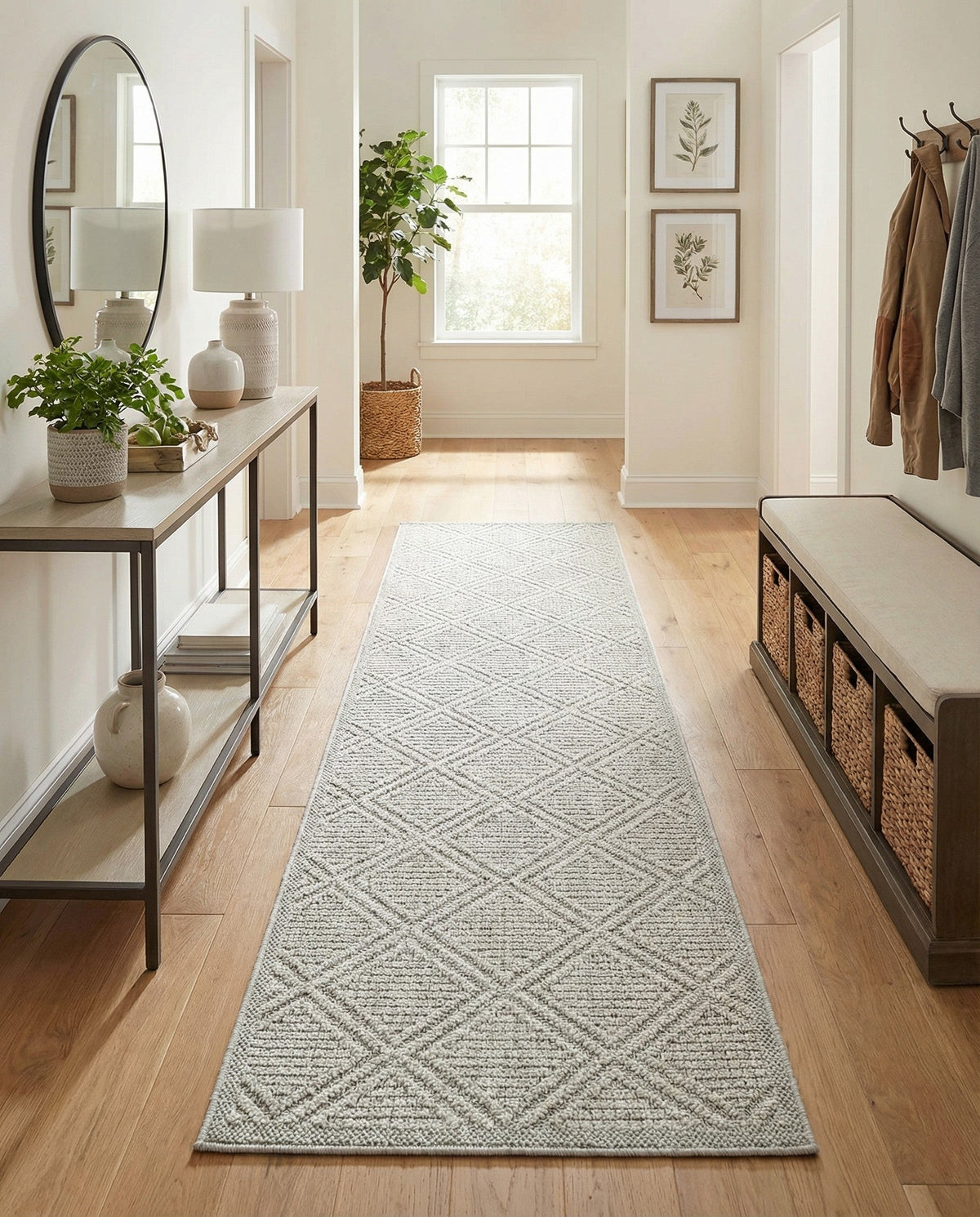 Savannah Pergola Collection Area Rug -  Eden Runner Light Gray  lifestyle 154