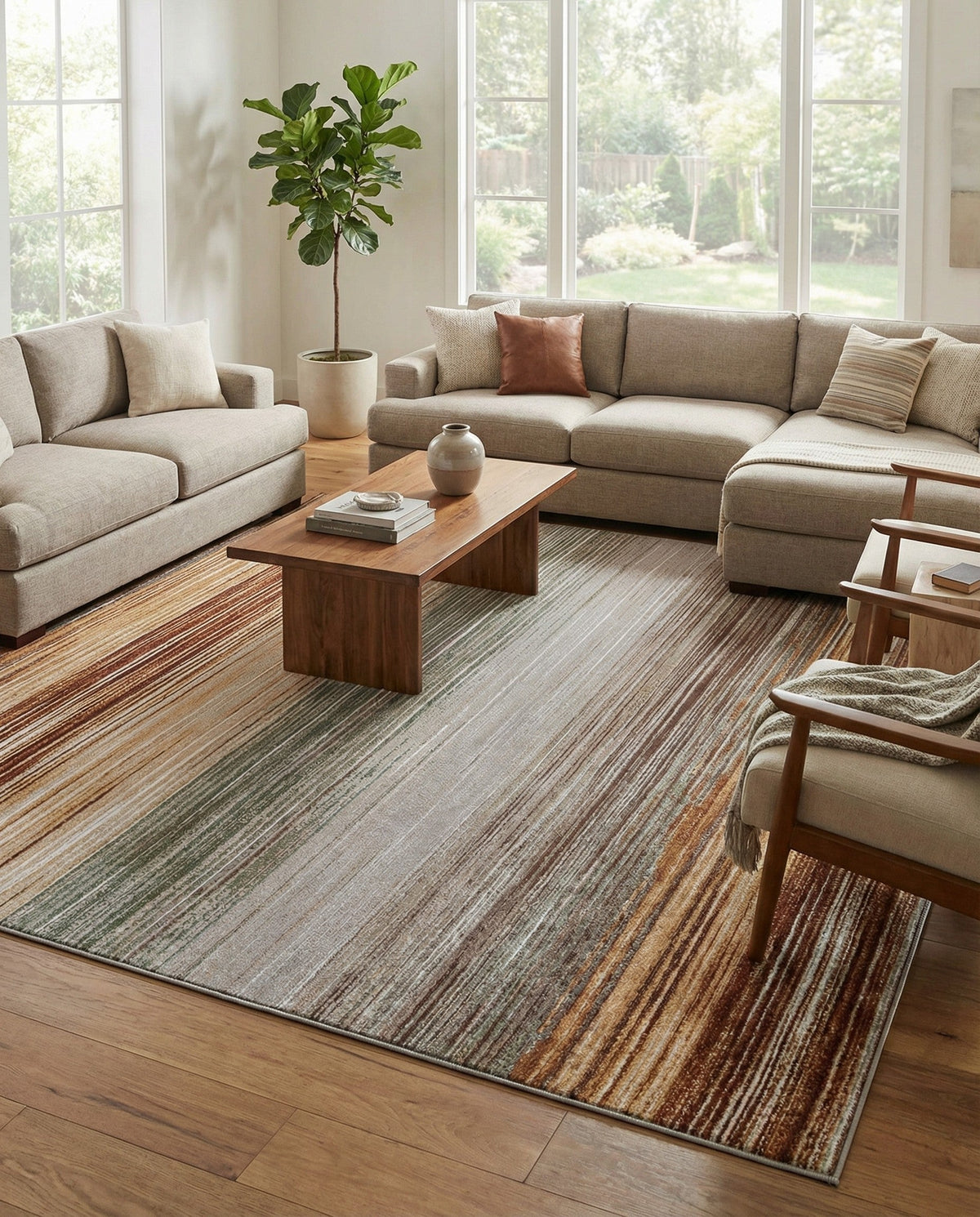 Urban Terrace Collection Area Rug -  Corsica Rectangle Multi  lifestyle 19