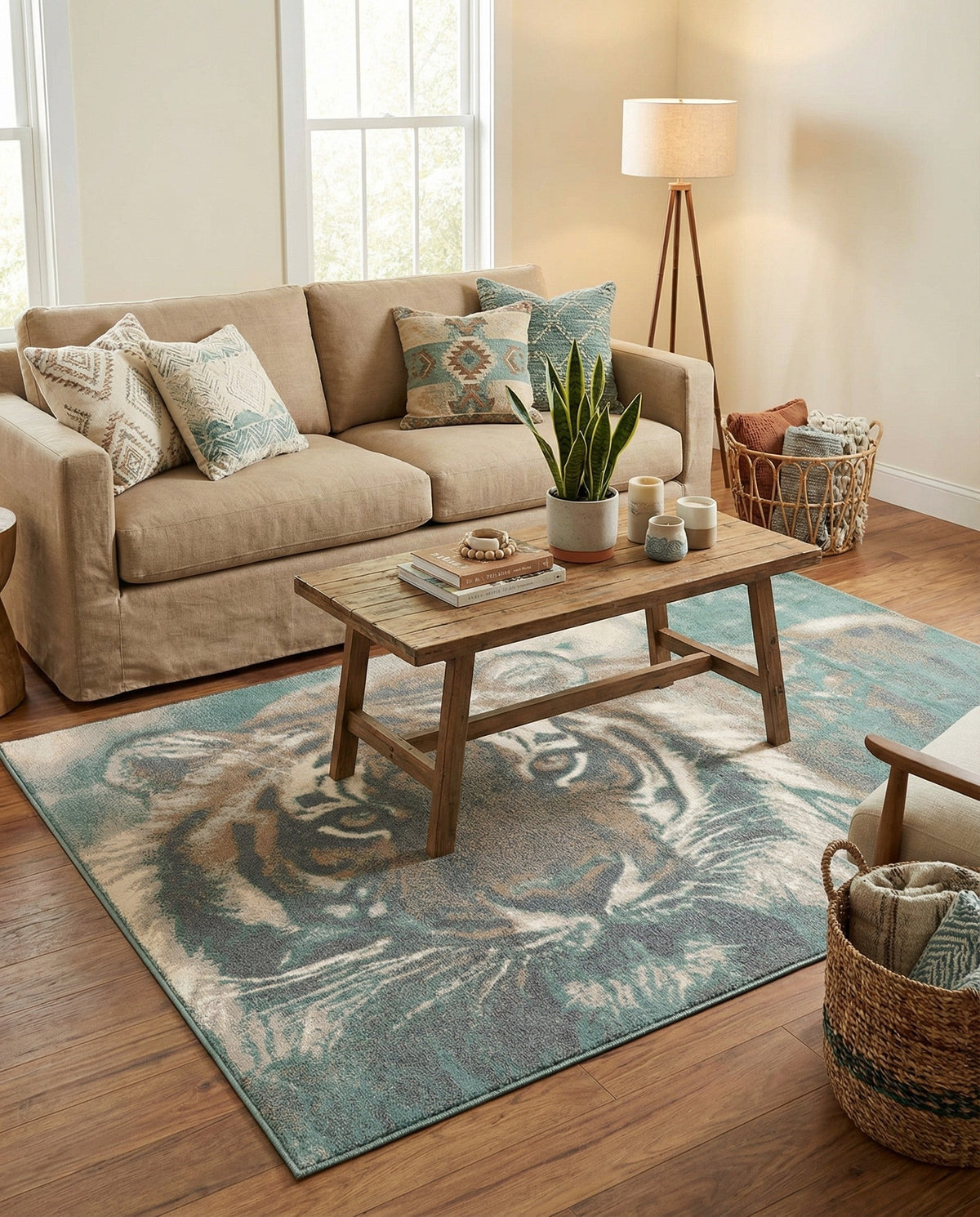 Savannah Sojourn Collection Area Rug -  Okavango Rectangle Multi  lifestyle 8