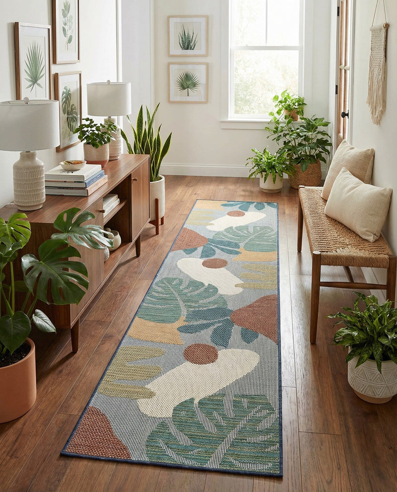 Coastal Terrace Collection Area Rug -  Boardwalk Runner Blue  lifestyle 51