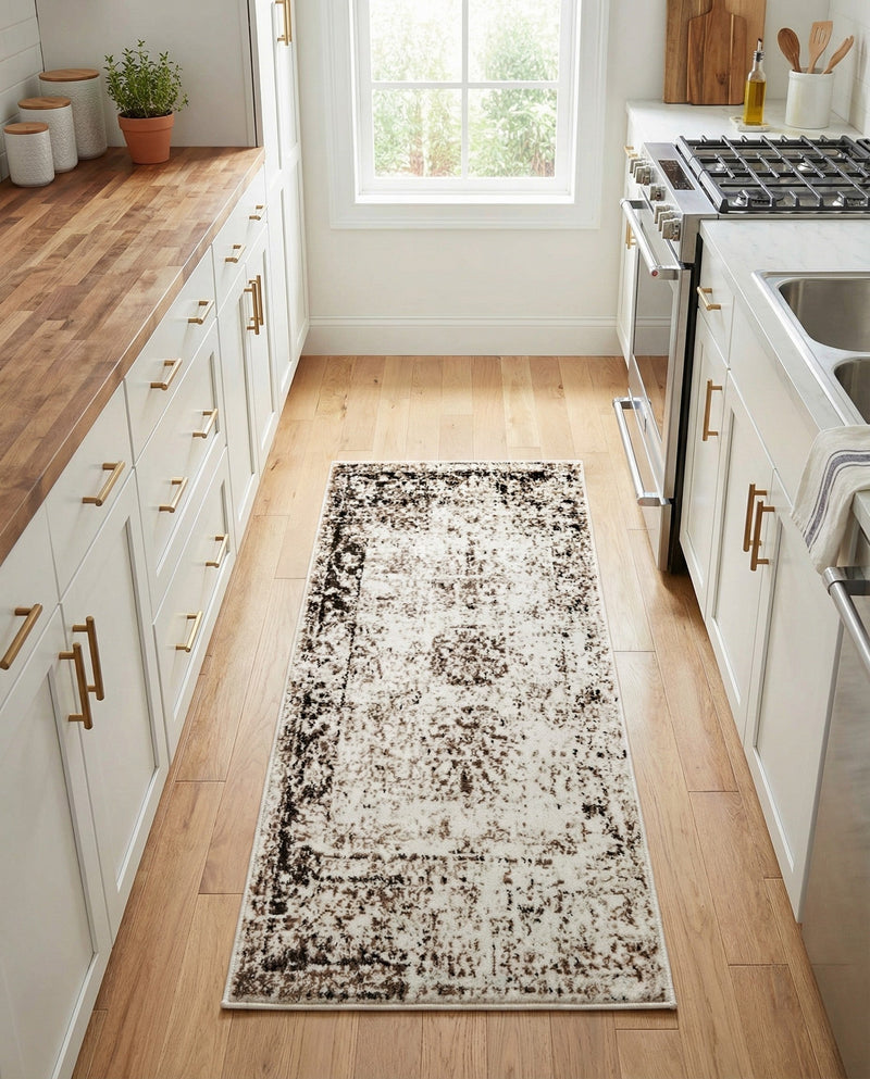 Riviera Elegance Collection Area Rug - Antibes (Beige) Runner Beige  lifestyle 64