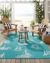 Seaside Haven Rugs Collection Area Rug -  Beachcomber Rectangle Teal  lifestyle 10