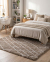 Cozy Haven Shag Collection Area Rug - Serenity (Khaki) Rectangle Khaki  lifestyle 3