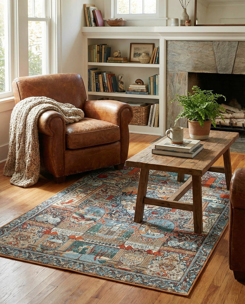 Patio Heritage Collection Area Rug -  Oasis Rectangle Multi  lifestyle 13