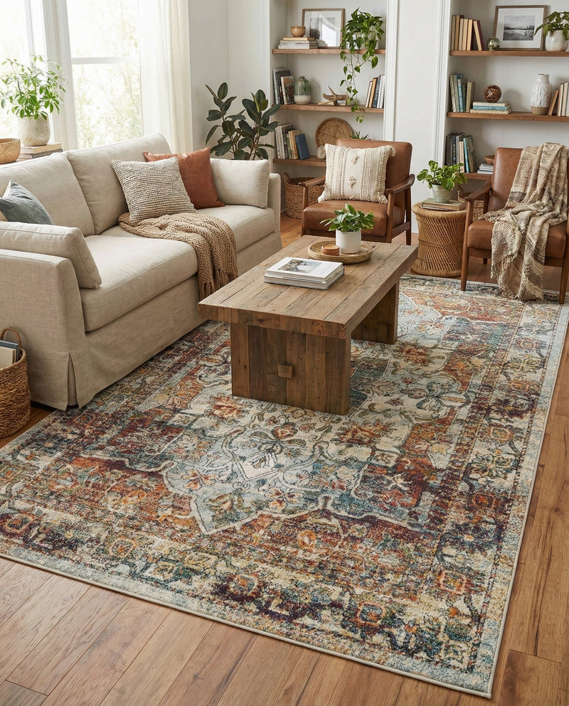 Savannah Soiree Collection Area Rug -  Everglade (Ivory) Rectangle Ivory  lifestyle 12